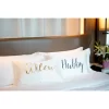 Set Of 2 Standard Pillowcases " Hubby/Wifey" - White - Shiraleah