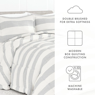 Geometric Modern Reversible Soft Comforter Sets, Down Alternative, Easy Care - Becky Cameron - Image 6