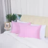 2 Pcs King 20"x36" Silk Satin With Zipper Pillowcase Pink - PiccoCasa