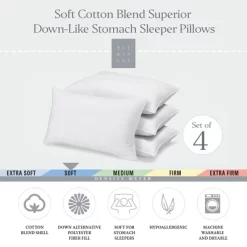 Ella Jayne Superior Cotton Blend Shell Down Alternative Pillow