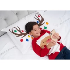 C&F Home 20" X 30" Reindeer Ornament Christmas Holiday Pillowcase