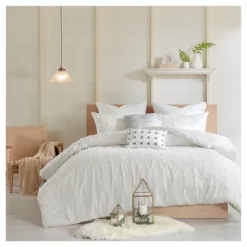 Urban Habitat Kay Cotton Jacquard Duvet Cover Set