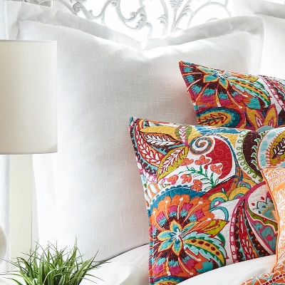 Rhapsody Euro Shams - Set Of 2 - White - Levtex Home