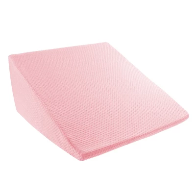 Hastings Home Extra High Memory Foam Wedge Pillow With Antibacterial And Mildew Proof Rayon Fiber Cover - Pink - Image 4