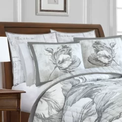 Standard Merian Tulip Sham Gray/White - New York Botanical Garden