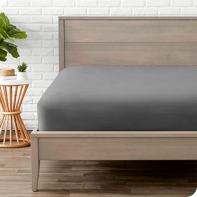 400 Thread Count Organic Cotton Sateen Fitted Sheet By Bare Home - Image 3