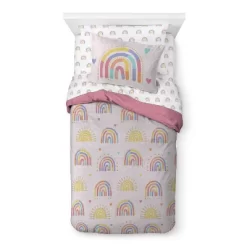 Saturday Park Doodle Rainbow 100% Organic Cotton Bed Set