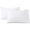 Micropuff Breathable Hypoallergenic Microfiber Pillow Cases – White (4 Pack)