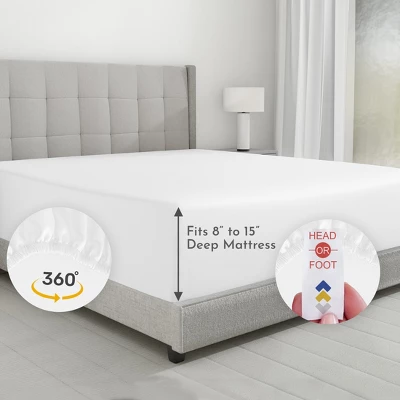 Luxury Fitted Sheet Only, 600 Thread Count - 100% Cotton Sateen, Deep Pocket, Soft, Cool & Durable By California Design Den