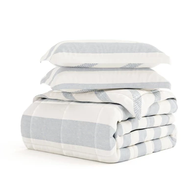 Geometric Modern Reversible Soft Comforter Sets, Down Alternative, Easy Care - Becky Cameron - Image 2