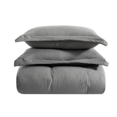 Sweet Home Collection | Prewashed Vintage Linen Style Crinkle Duvet Set - Extra Soft, Lightweight, Protective Bed Duvet Cover And Shams - Image 2