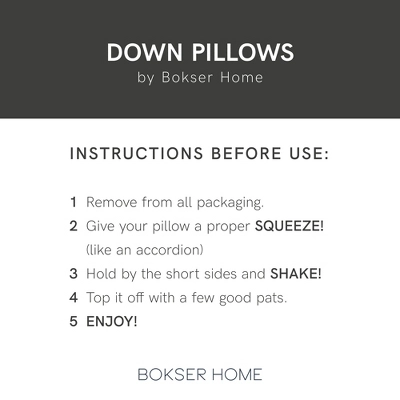 Firm 700 Fill Power Luxury White Duck Down RDS Certified Machine Washable White Bed Pillow | BOKSER HOME - Image 7