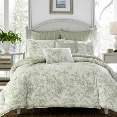 Natalie Reversible Duvet Cover Set Mint - Laura Ashley - Image 2