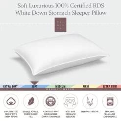 Ella Jayne White Down 100% Certified RDS Pillow