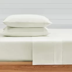 Cream 300TC Sateen Twin 3pc Sheet Set - Levtex Home