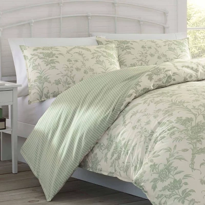 Natalie Reversible Duvet Cover Set Mint - Laura Ashley - Image 4
