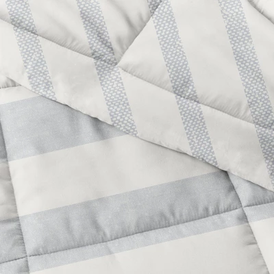 Geometric Modern Reversible Soft Comforter Sets, Down Alternative, Easy Care - Becky Cameron - Image 3