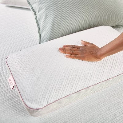 Reversible Support Gel Memory Foam Bed Pillow With Antimicrobial Cover - Nüe By Novaform - Image 2