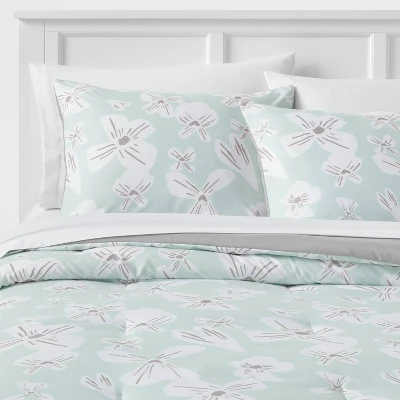 Floral Print Microfiber Reversible Comforter & Sheet Set Mint Green - Room Essentials™ - Image 8