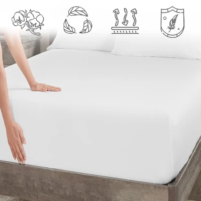 Luxury Fitted Sheet Only, 600 Thread Count - 100% Cotton Sateen, Deep Pocket, Soft, Cool & Durable By California Design Den - Image 5