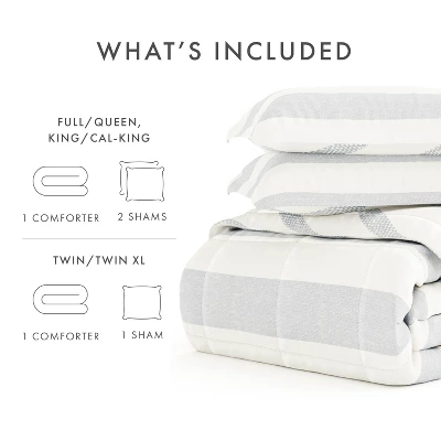 Geometric Modern Reversible Soft Comforter Sets, Down Alternative, Easy Care - Becky Cameron - Image 5