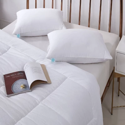 2pk Medium Firm Cotton Blend Feather Down Bed Pillow - Martha Stewart - Image 3