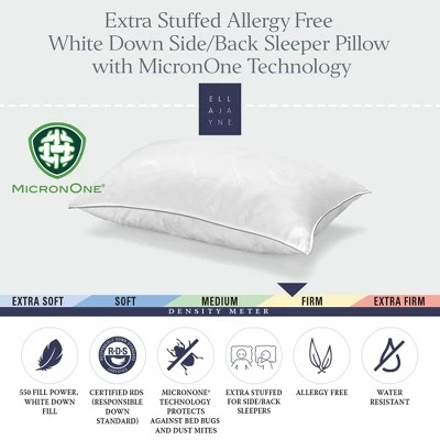 White Down Pillow, With MicronOne Dust Mite, Bedbug, And Allergen-Free Shell - Image 6