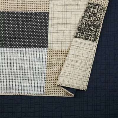 Tate Quilt & Sham Set Black/Gray/Cream - Ayesha Curry - Image 4