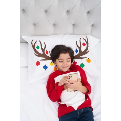 C&F Home 20" X 30" Reindeer Ornament Christmas Holiday Pillowcase - Image 2