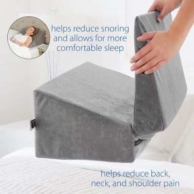 Adjustable Bed Wedge Foam Incline Cushion For Acid Reflux, Gray - Image 6