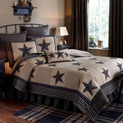 Park Designs Sturbridge Patch Basic Euro Sham - Black