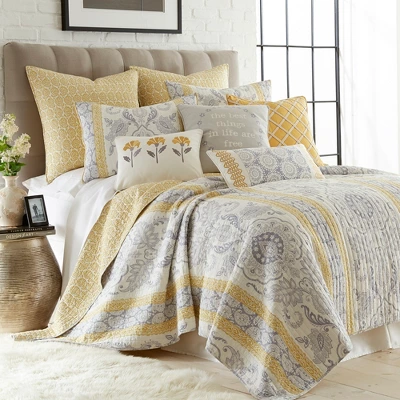 St. Claire Euro Shams - Set Of 2 - Multicolor - Levtex Home - Image 2