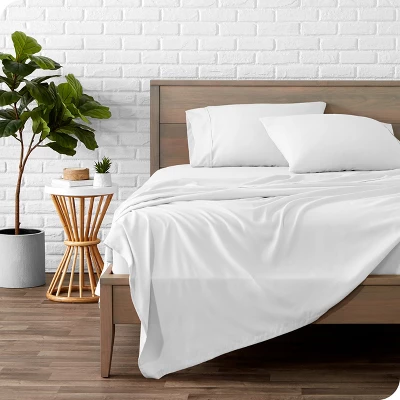 Hydro-Brushed Microfiber Flat Top Sheet By Bare Home - Image 5