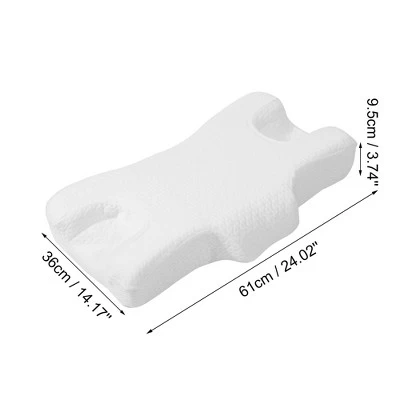 Unique Bargains Air Cotton Neck And Shoulder Pain Ease Home Sleeping Bed Memory Foam Pillow White 1 Pc - Image 3