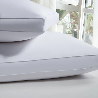 Sateen Cotton Firm European Goose Down Bed Pillow - Beautyrest - Image 2
