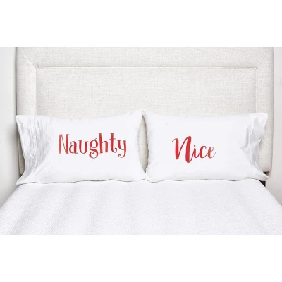 C&F Home 20" X 30" Naughty And Nice Christmas Holiday Pillowcase Set