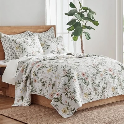 Viviana Floral Quilted Euro Sham - 2pk - Levtex Home - Image 3