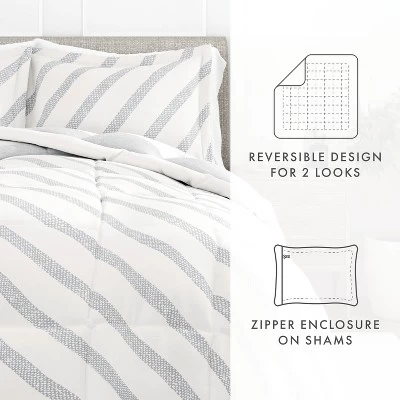 Geometric Modern Reversible Soft Comforter Sets, Down Alternative, Easy Care - Becky Cameron - Image 7