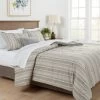 7pc Reversible Printed Stripe Comforter Bedding Set With Sheets Gray - Threshold™