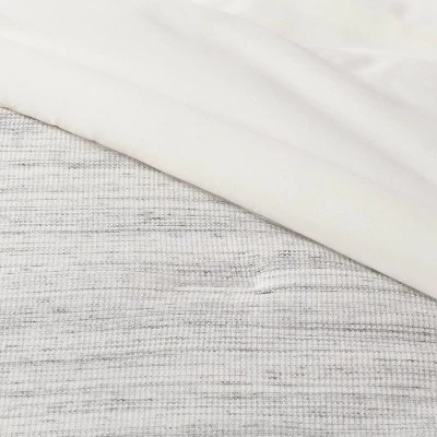 Space-Dyed Waffle Comforter Bedding Set Gray - Threshold™ - Image 3