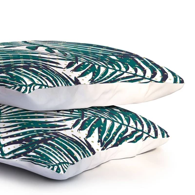 Zoe Wodarz The Palm Hotel Botanical Pillow Shams (Standard/Queen) Green 2 Pc - Deny Designs - Image 3
