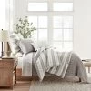 Monroe Stripe Grey Duvet Set - Levtex Home