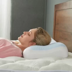 Cheer Collection Cooling Gel Memory Foam Pillow With Washable Cover - White