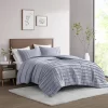Beautyrest Maddox Striated Cationic Dyed Oversized Comforter Set With Pleats