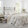 Bedford Reversible Quilt Set Mocha - Laura Ashley