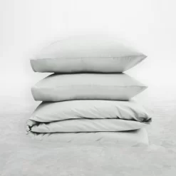 Duvet Cover Set 400 Thread Count 100% Cotton Sateen - Button Closure, Corner Ties By California Design Den