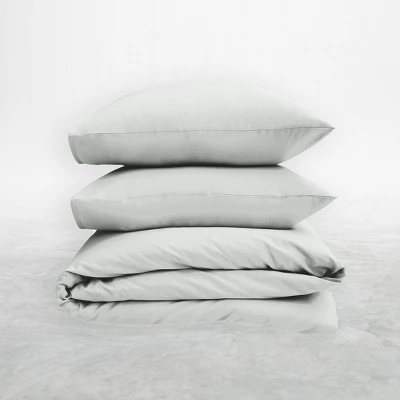 Duvet Cover Set 400 Thread Count 100% Cotton Sateen - Button Closure, Corner Ties By California Design Den