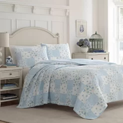 Blue Keena Quilt Set - Laura Ashley