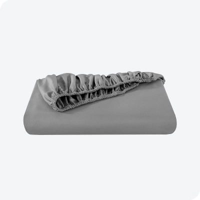 400 Thread Count Organic Cotton Sateen Fitted Sheet By Bare Home - Image 4