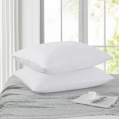 Peace Nest Down Fiber Bed Pillows With Cotton Cover Set Of 2